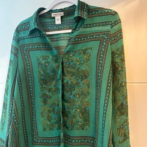 Arden B Women’s Blouse with sexy slits in arm.